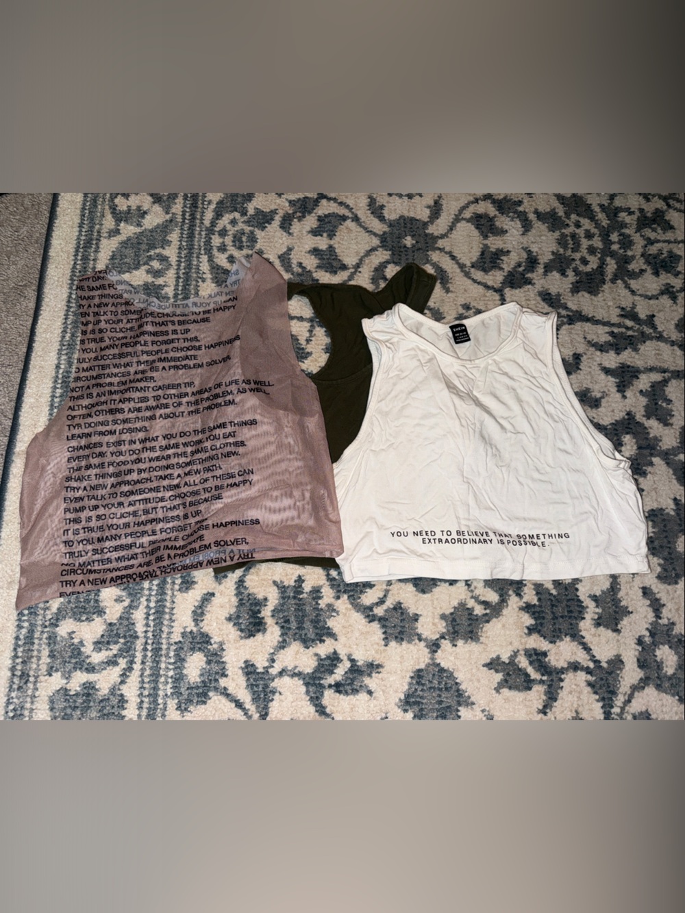 3-Pack Casual Tank Tops — White, Olive, Mauve
